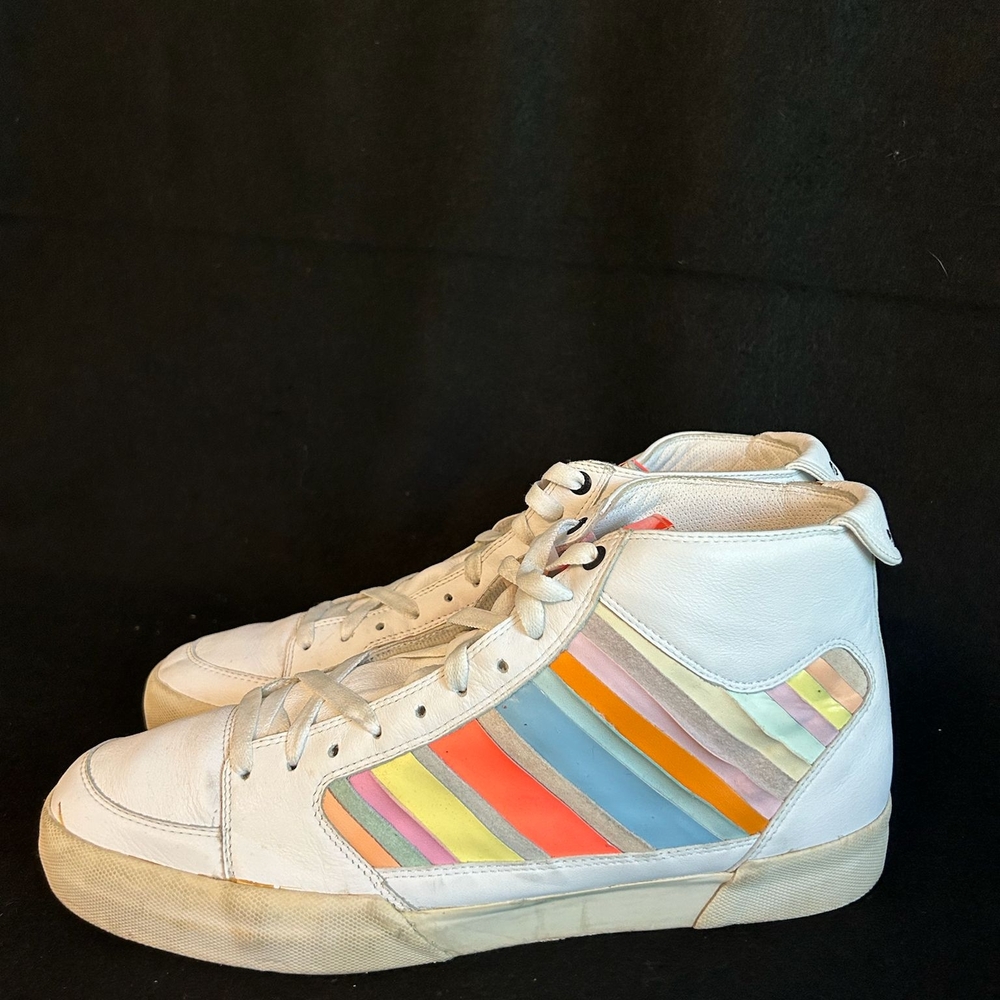 Adidas Consortium Superskate Mid Leather Shoe Rainbow Pastel 026306‎ Men Sz 12.5